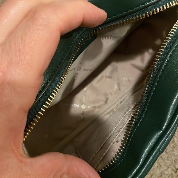 Green with gold trim Michael Kors, Crossbody purse - Picture 3 of 7